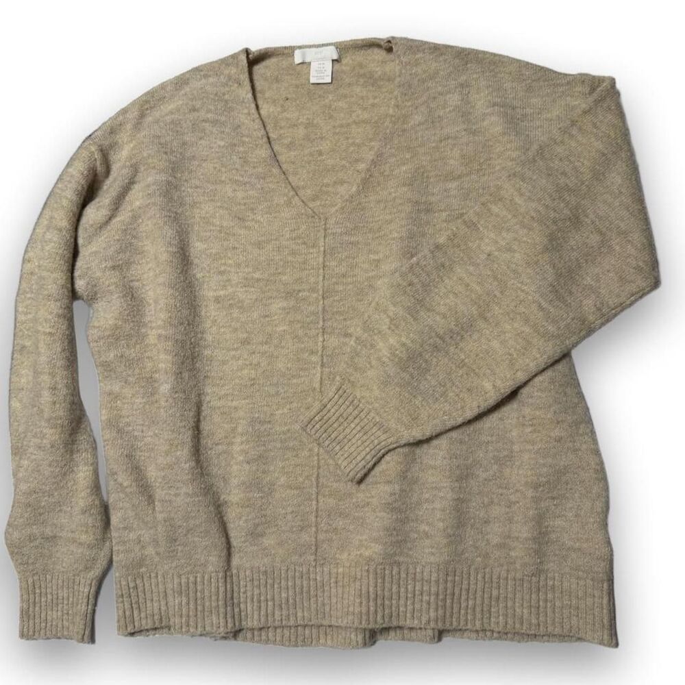 H-m Women's Cream and Tan Jumper